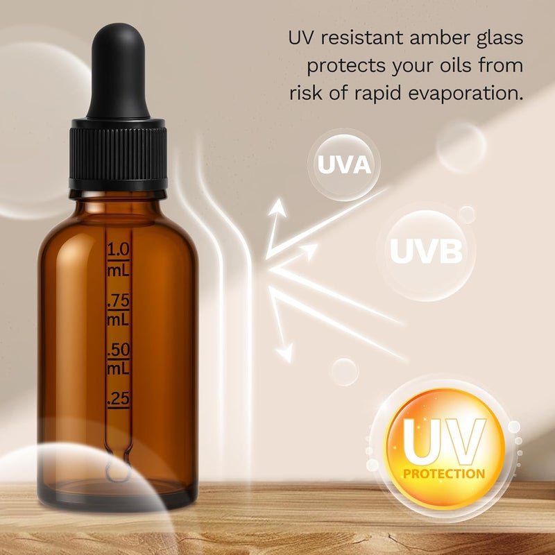 Bumobum 12 Pack, 1 oz Tincture Bottles with Dropper, Amber Glass Dropper Bottle Leakproof with Stainless Steel Funnel, Pipettes & Labels, 30 ml Eye Dropper Bottles For Essential Oils Serums Hair Body Oils - Image 5